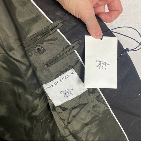 NWT Tiger of Sweden Federova Lyocell Twill Sports Jacket Blazer Chocolate Brown - Picture 11 of 14